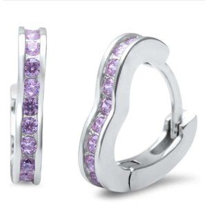 Heart Shaped Hoop Earrings